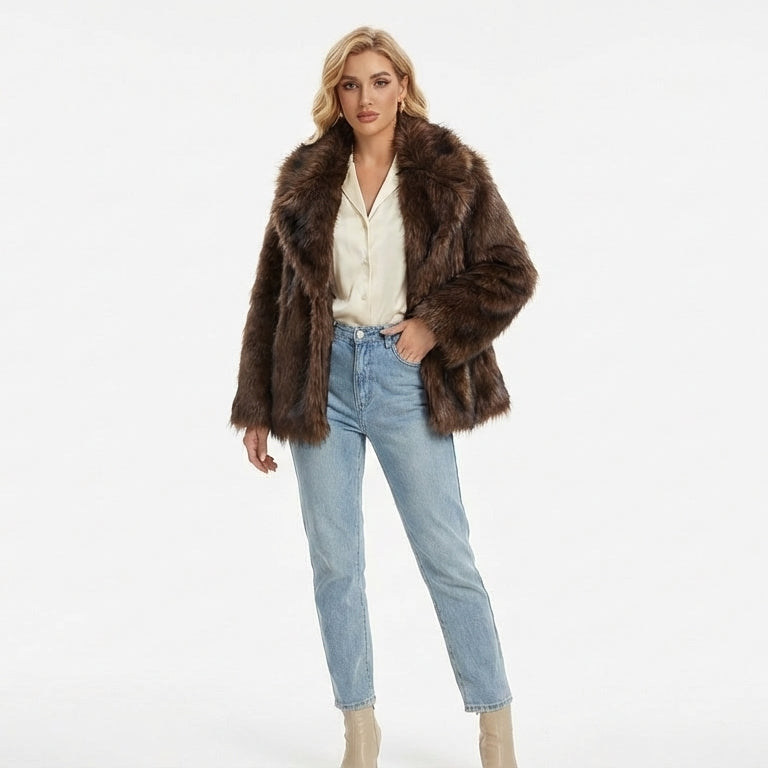 Gradient Faux™  Imitatie Bont Jas