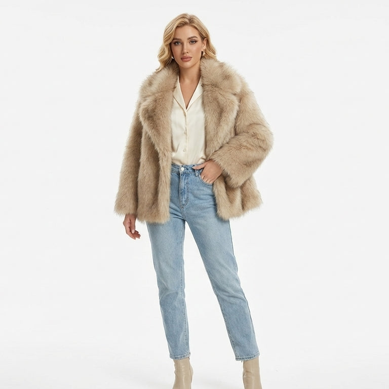 Gradient Faux™  Imitatie Bont Jas